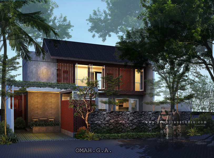 (ARS) desain rumah tinggal tropis tanggap cuaca ala villa